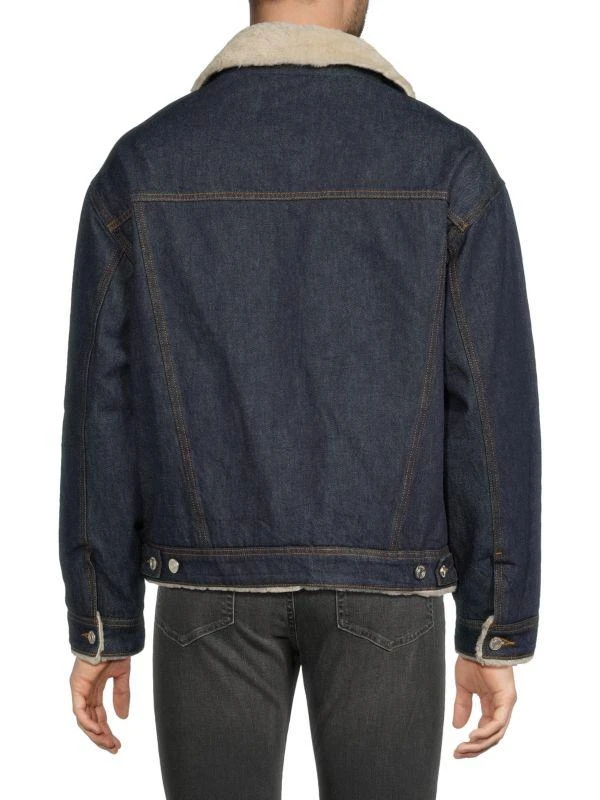 FRAME Shearling Denim Trucker Jacket 2