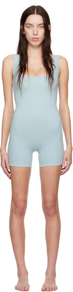 SKIMS Blue Cotton Rib Onesie Romper 1