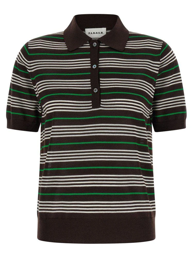 P.A.R.O.S.H. P.A.R.O.S.H. Short-Sleeved Striped Polo Shirt