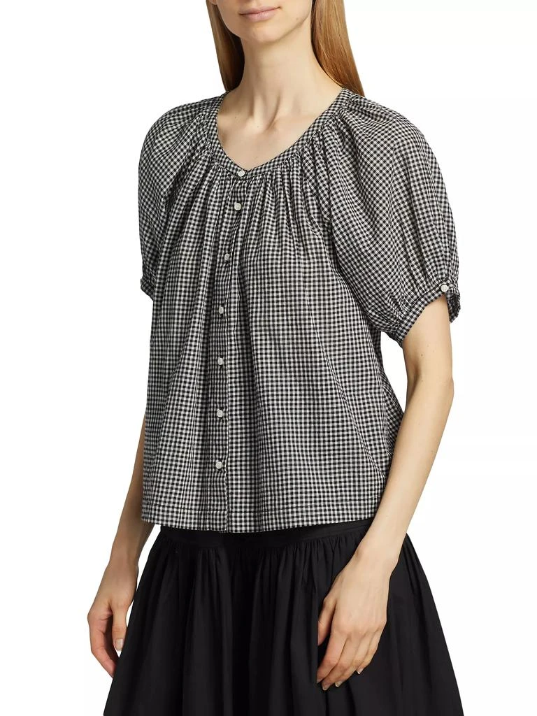 DÔEN June Gingham Cotton Top 4