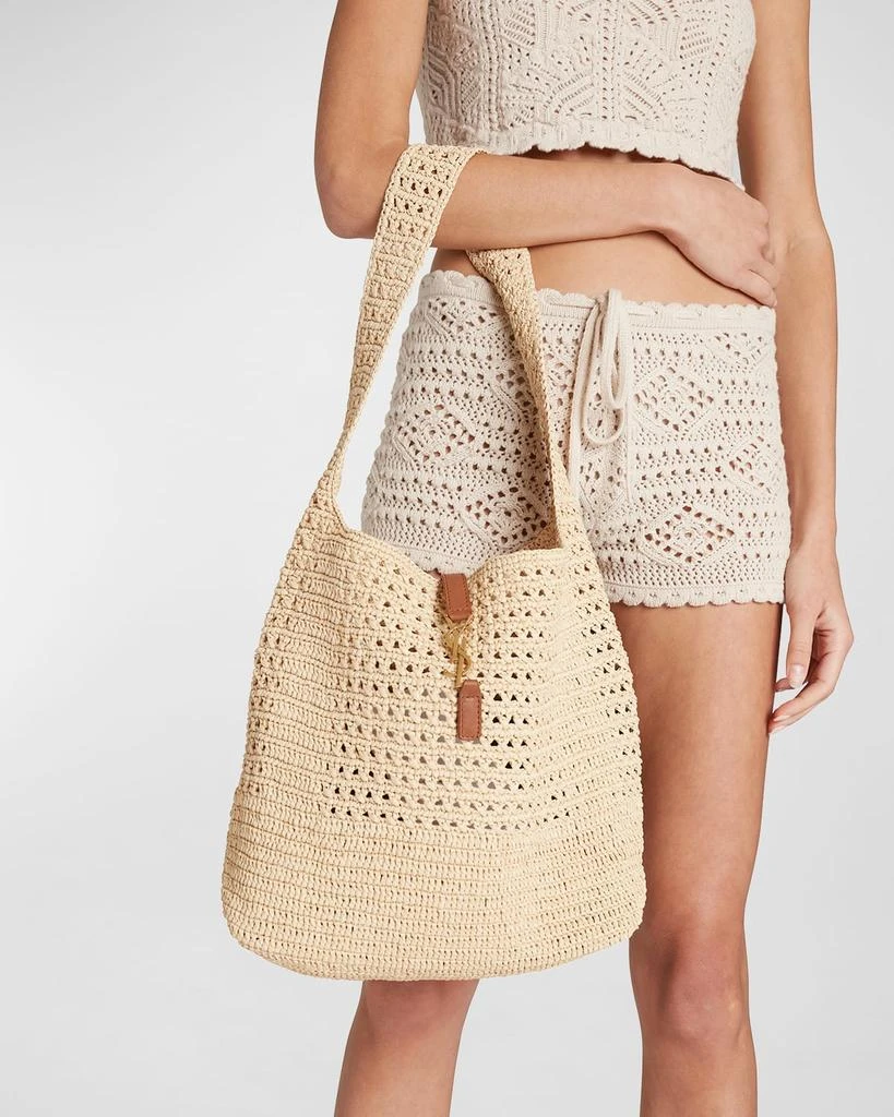 Yves Saint Laurent Hobo YSL Shoulder Bag in Raffia 6