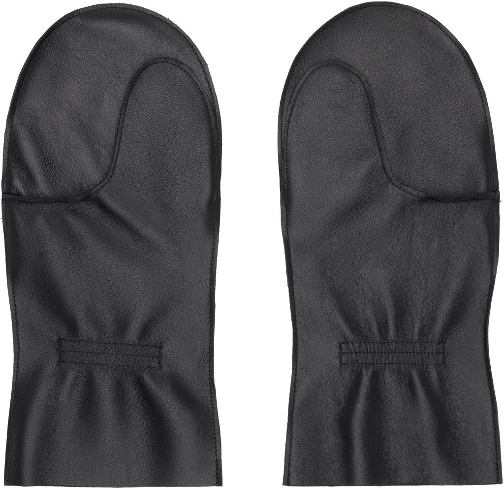 SAGE NATION Black Leather Mittens