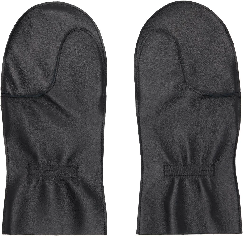 SAGE NATION Black Leather Mittens 2