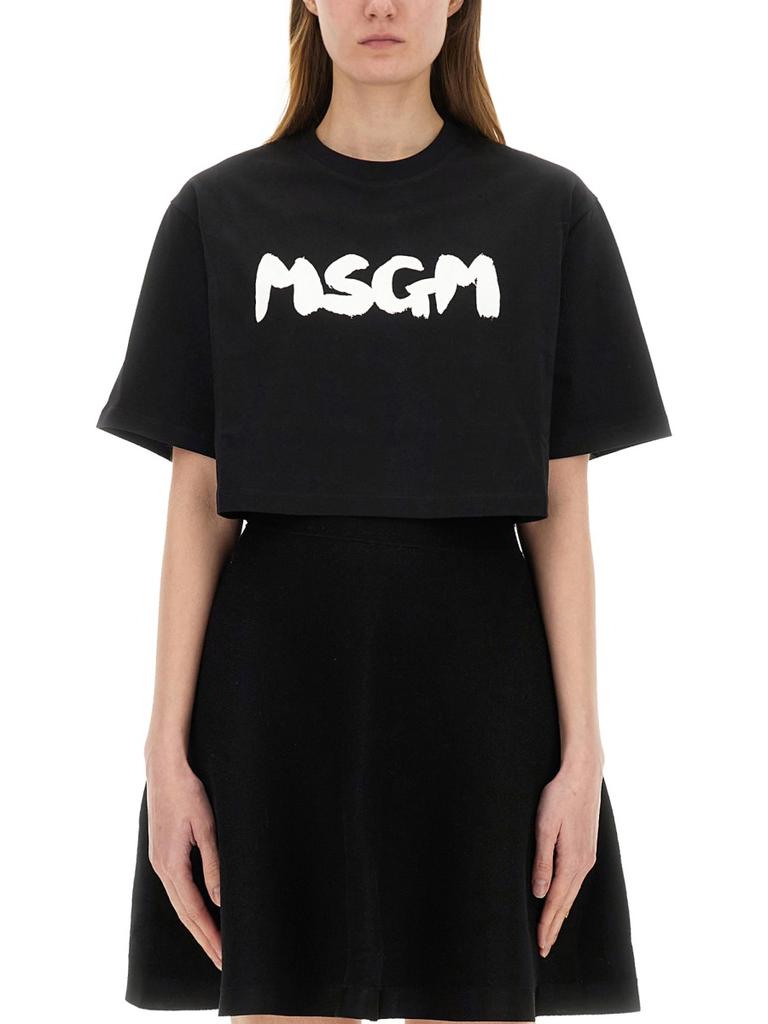 MSGM CROPPED TSHIRT