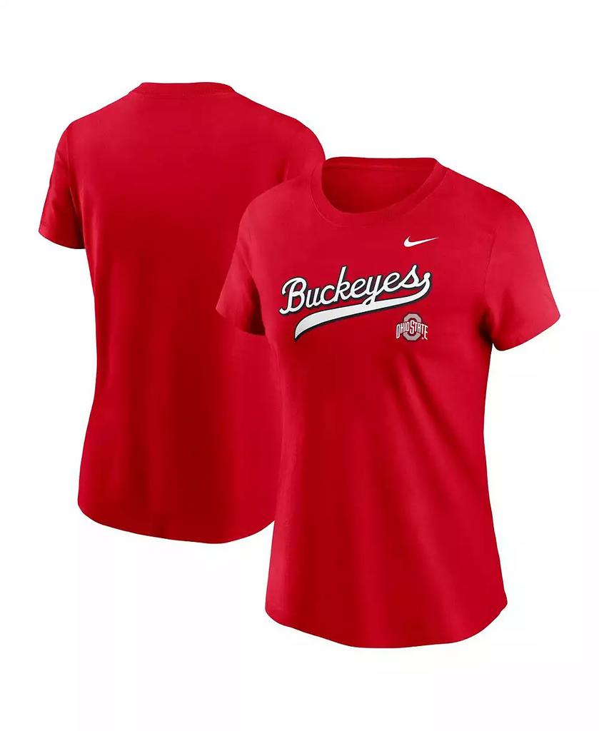 NIKE Women's Scarlet Ohio State Buckeyes Local Script T-Shirt