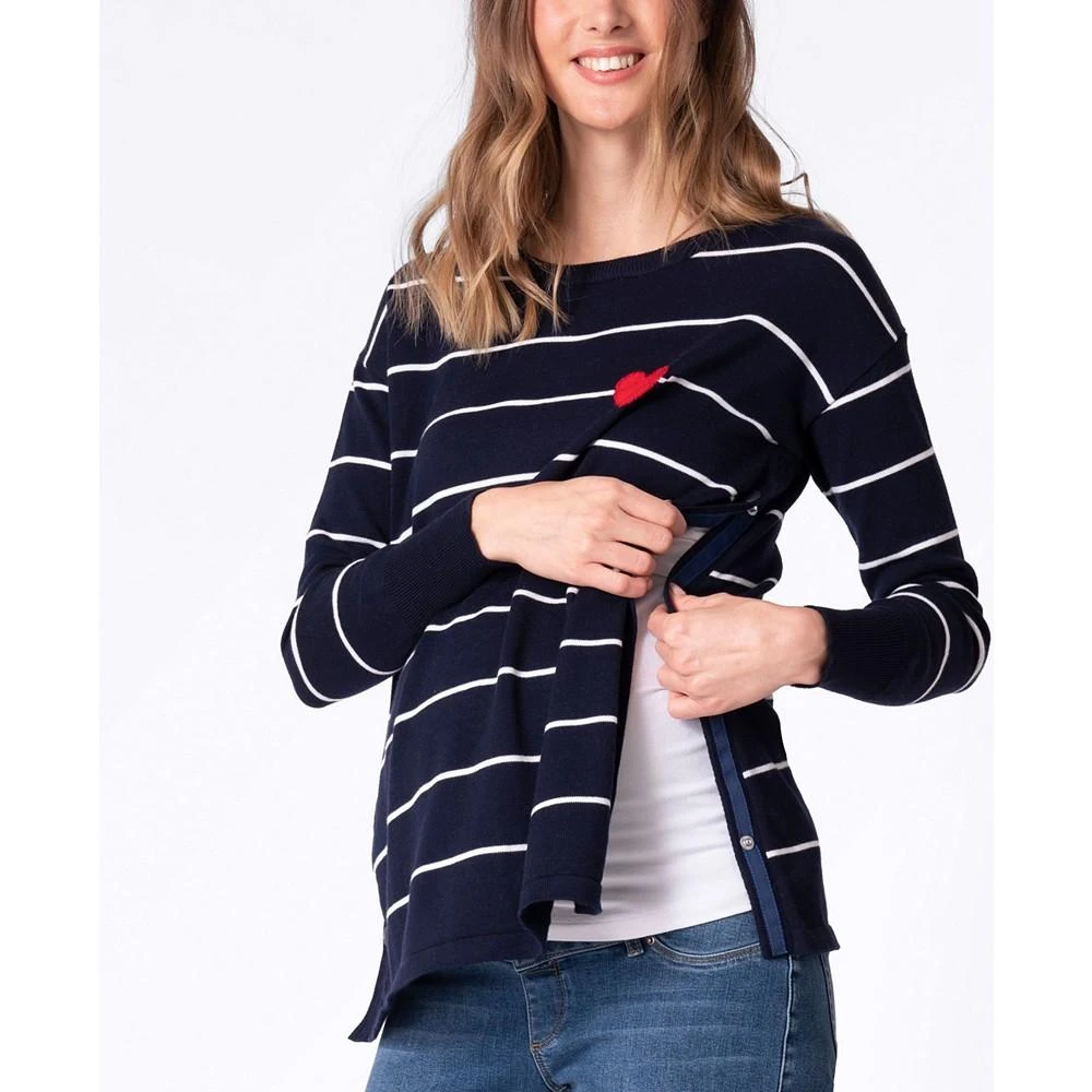 Seraphine Women's Maternity Mama Mini Nautical Cotton Sweaters 2