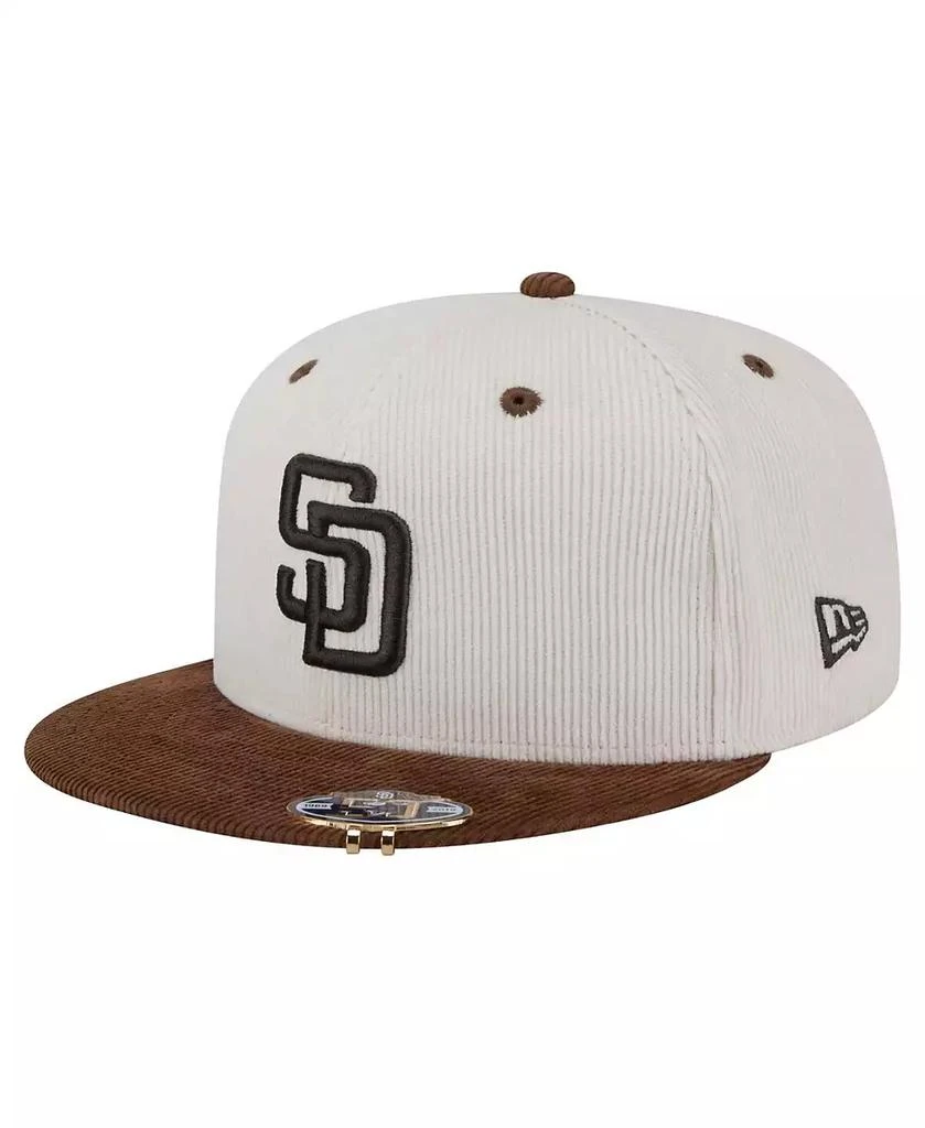 New Era Men's Cream/Brown San Diego Padres Two-Tone Corduroy 59FIFTY Fitted Hat 3