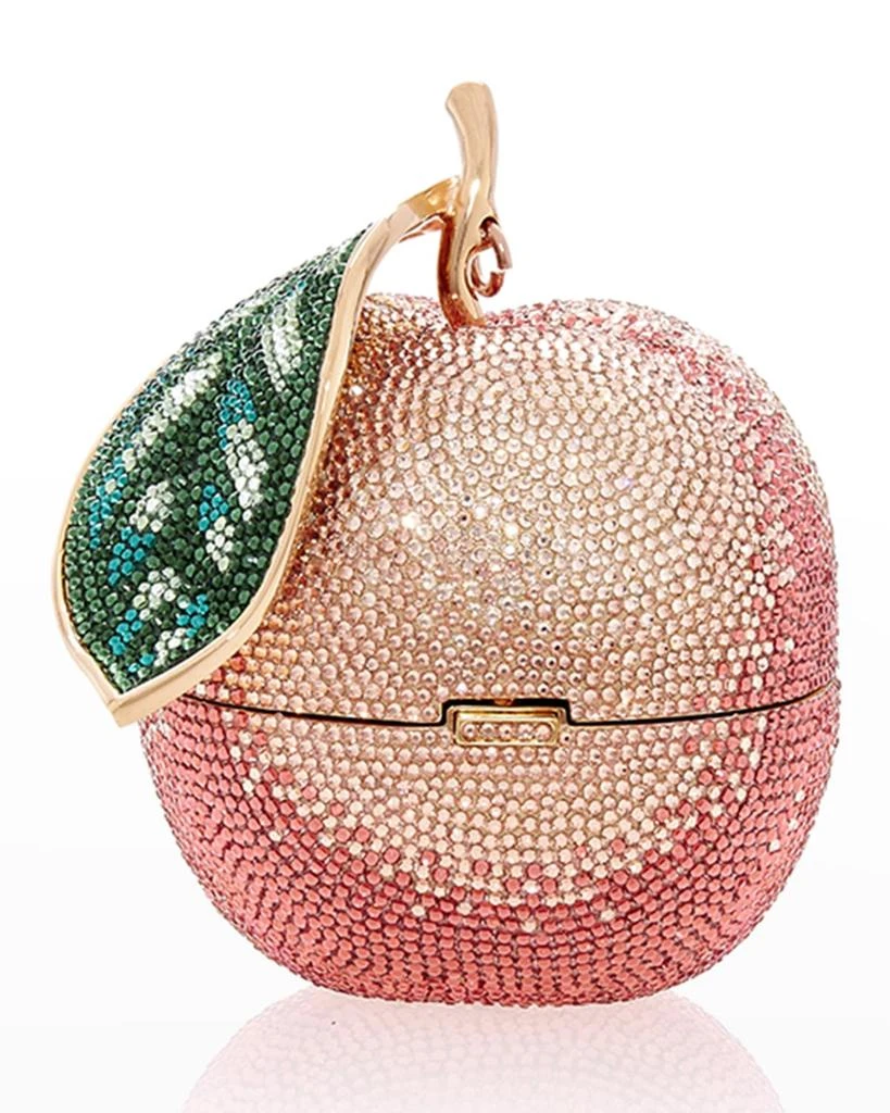 Judith Leiber Apple Peach Shimmery Clutch Bag 1