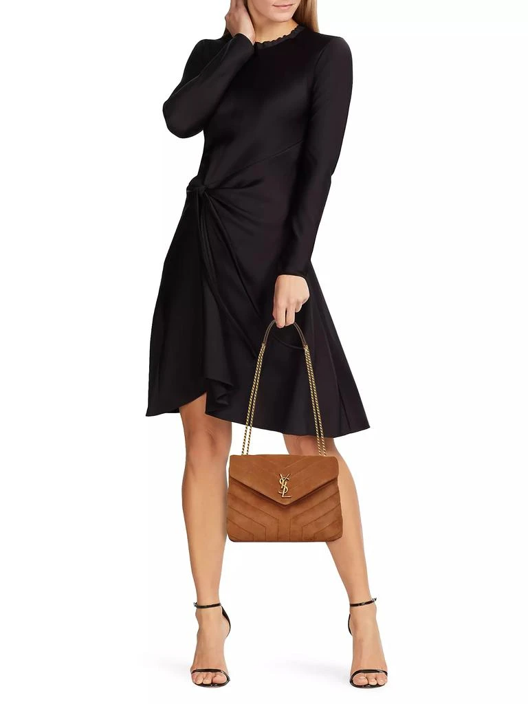 Yves Saint Laurent Loulou Small Shoulder Bag in Quilted Suede 2