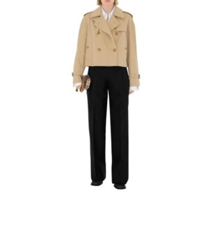 Burberry Cropped gabardine trench jacket 2