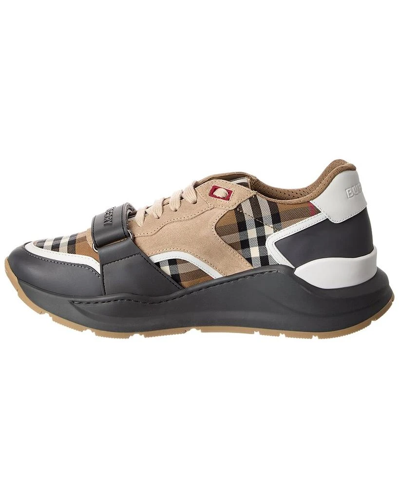 Burberry Ramsey Check Canvas 
Suede Sneaker 2