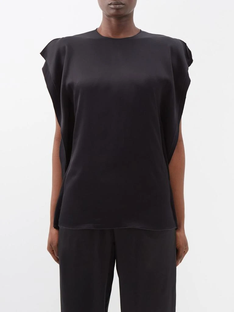 Toteme Cap-sleeve satin top 1