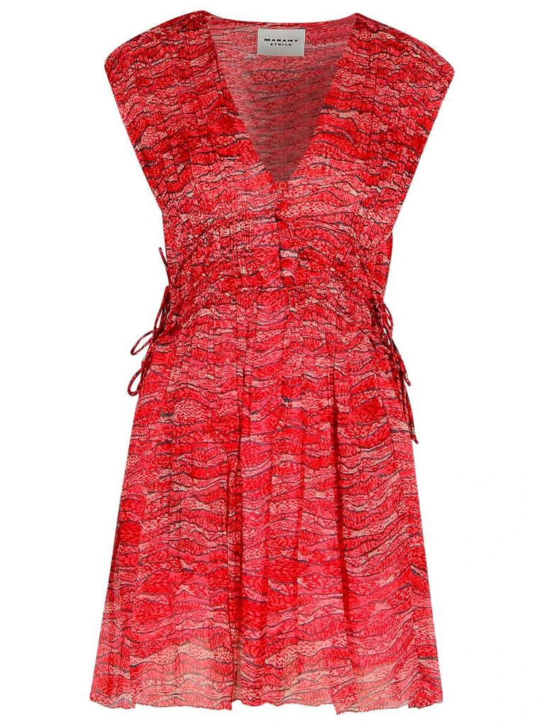 open lace back dress Prettiest 2018 Isabel Marant Etoile Esther One Shoulder Red Floral Pri –  Shrimpton Couture