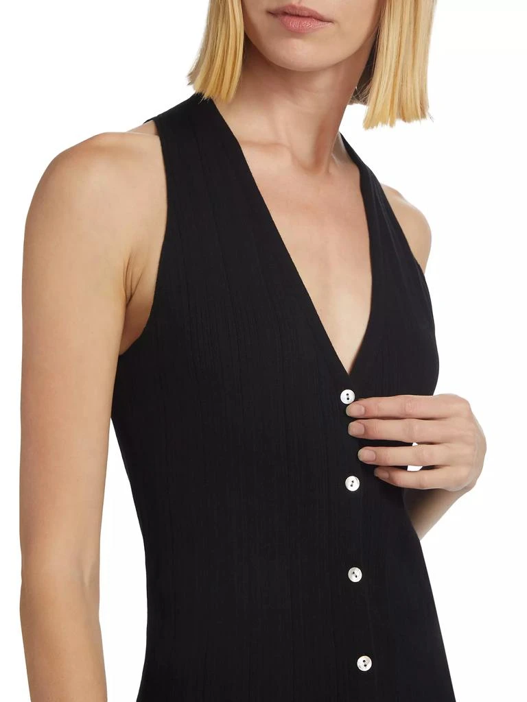 Vince V-Neck Cotton-Blend Vest 6