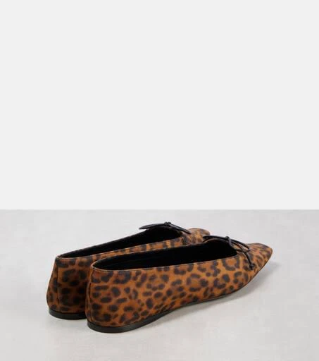 Yves Saint Laurent Poppy leopard-print grosgrain ballet flats 2