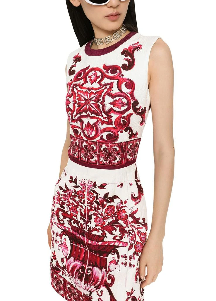 Dolce & Gabbana Short majolica-print brocade dress 3