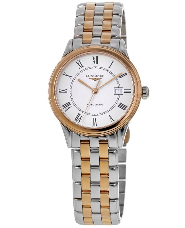 Longines Longines Flagship Automatic 30mm White Dial Two Tone Steel Women's Watch L4.374.3.91.7