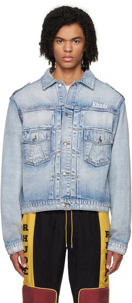 Rhude Blue Automobili Lamborghini Edition Denim Jacket 1