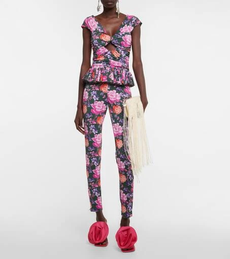 Magda Butrym Leather and satin sandals 2