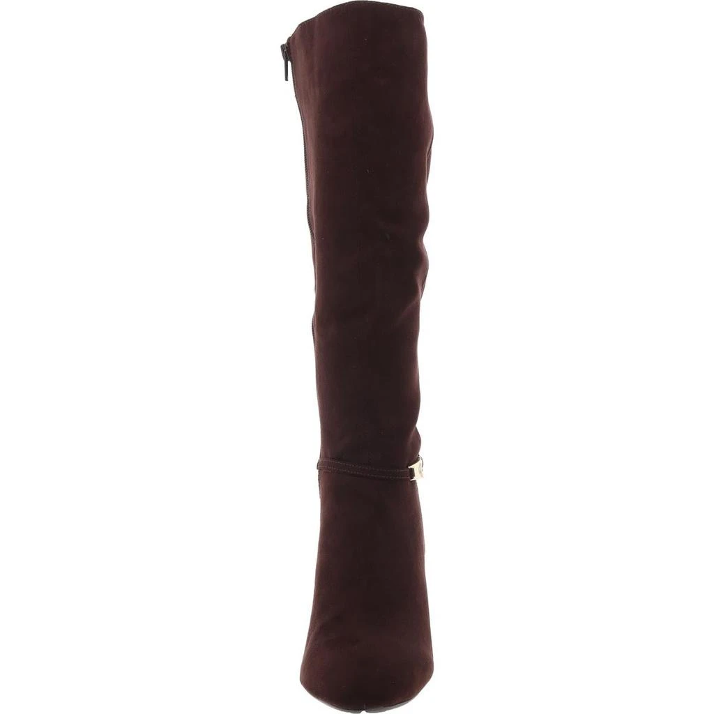 Karen Scott Hanna Womens Faux Leather Wide Calf Knee-High Boots 6