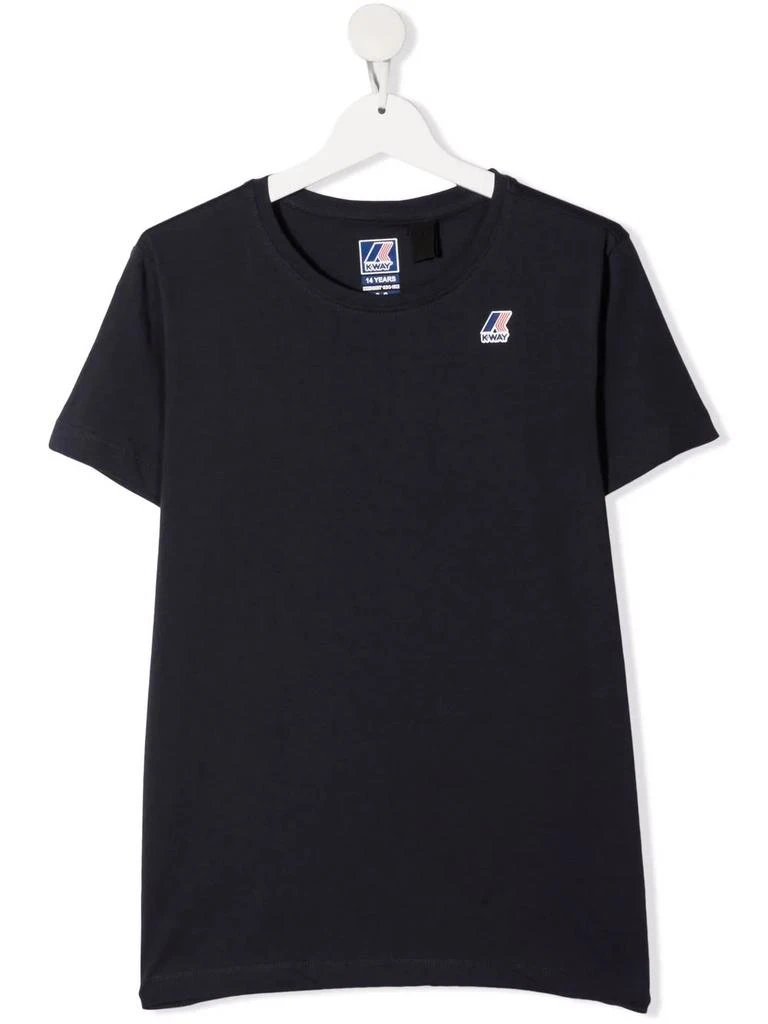 K Way Kids TEEN logo-print T-shirt - kids -  -  - Blue 1