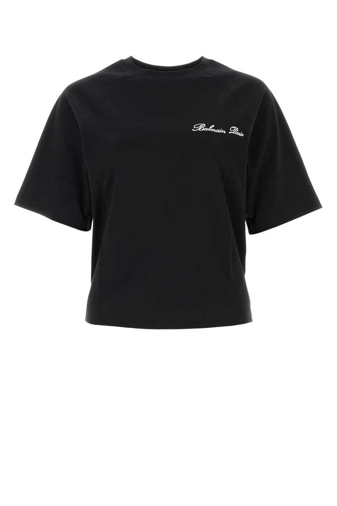 Balmain Balmain Signature Logo Cropped T-Shirt 1