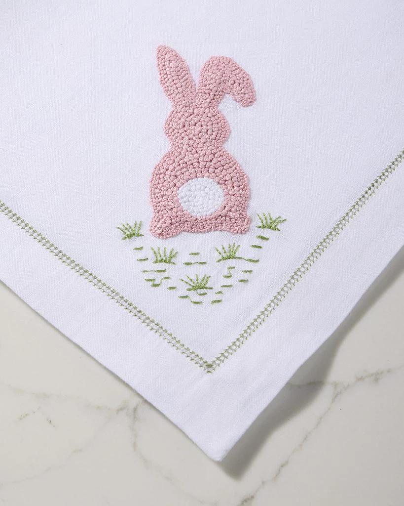 Deborah Rhodes Cottontail Embroidered Napkins, Set of 4 2