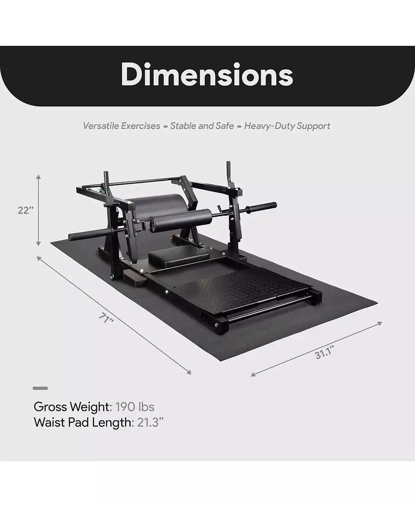 BalanceFrom Fitness Hip Thrust Machine, Adjustable Synclock Lever for ...