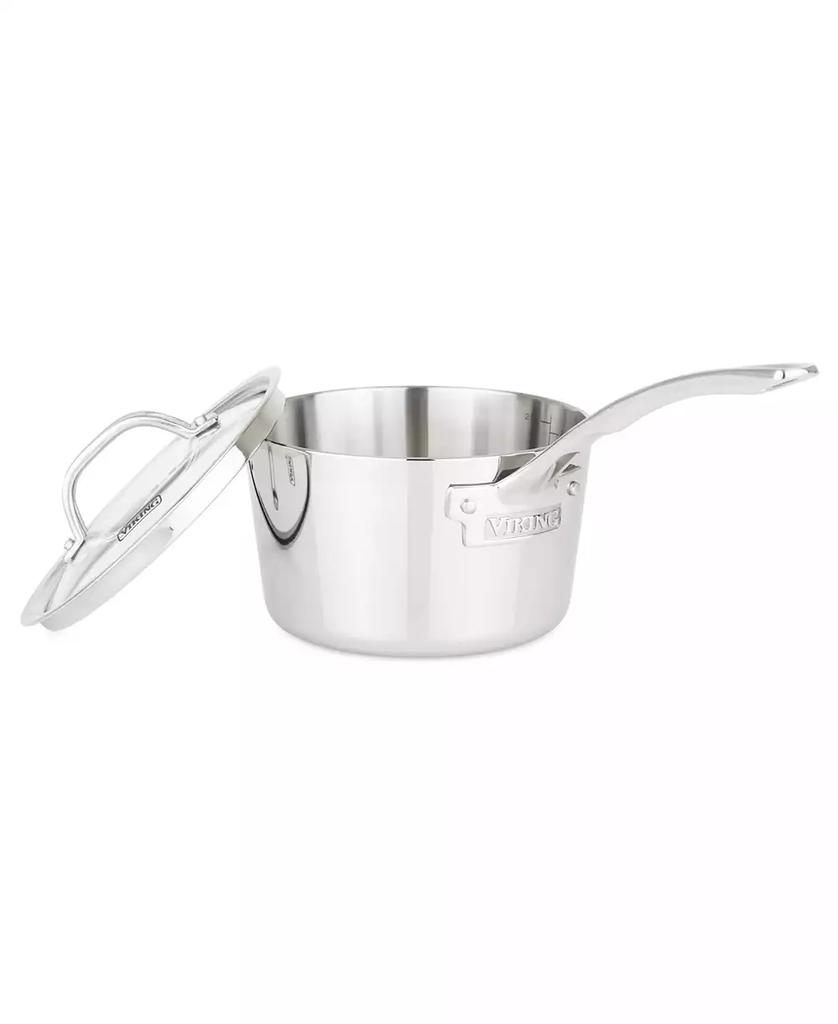 VIKING Contemporary 3-Ply Stainless Steel 2.4-Quart Sauce Pan with Glass Lid