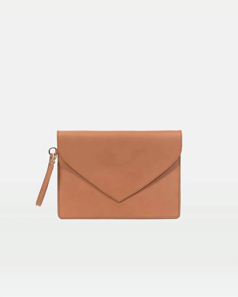 MODHER Modher - Women
s Envelope Italian Vegetable Leather Clutch