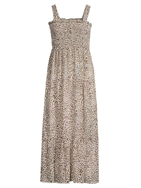Sam Edelman Leopard-Print Smocked Dress 3