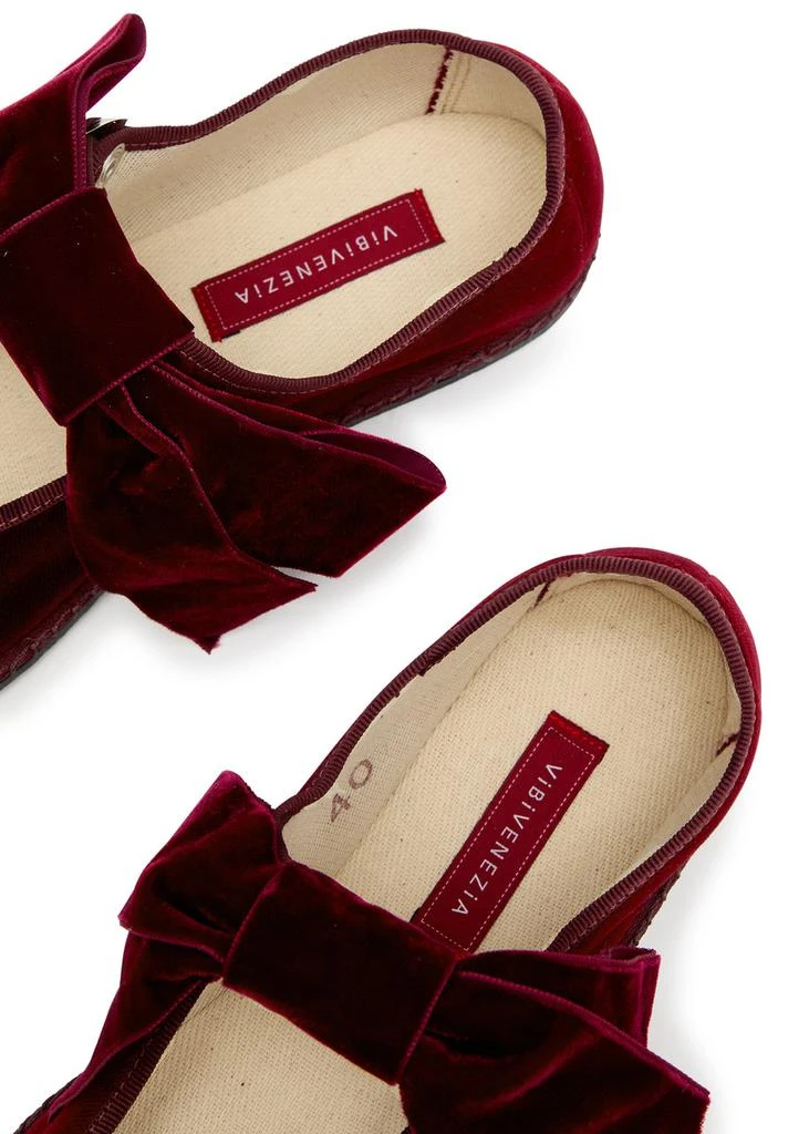 VIBI VENEZIA Bow velvet Mary Jane flats 4
