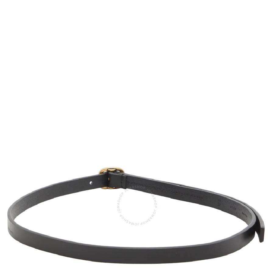 Loewe Round Soft Logo Engraved Buckle Leather Belt