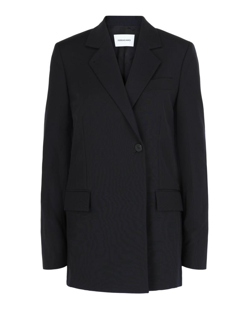 Salvatore Ferragamo Single-Breasted Wool Blazer