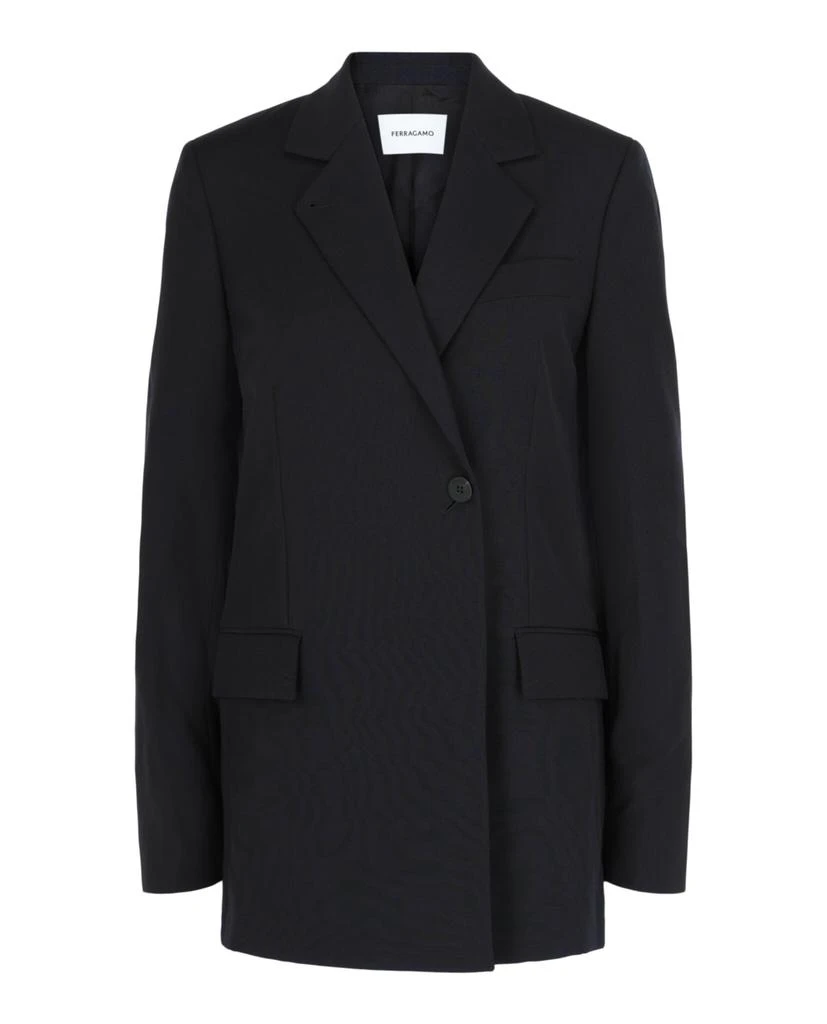 Salvatore Ferragamo Single-Breasted Wool Blazer 1