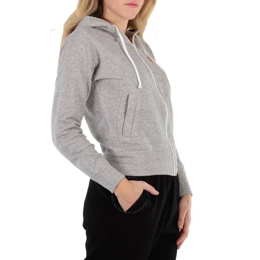 Comme des Garcons Ladies Embroidered Hearts-appliqued Cotton-jersey Hoodie 3