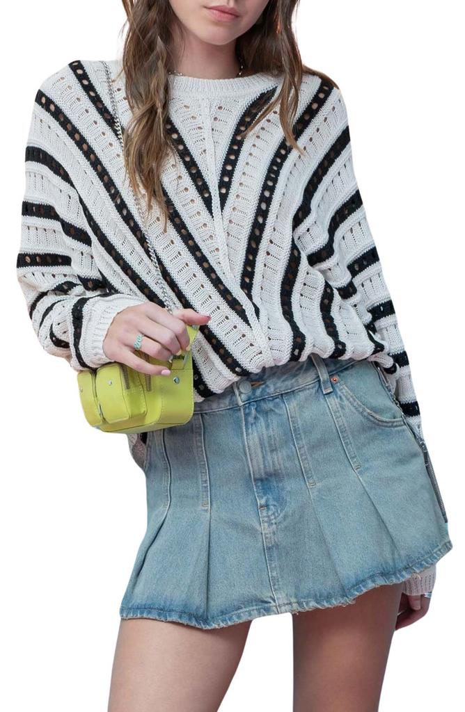 Blu Pepper Chevron Knit Pullover Sweater