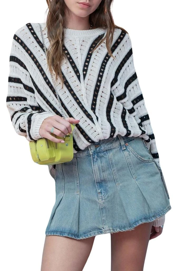 Blu Pepper Chevron Knit Pullover Sweater 1