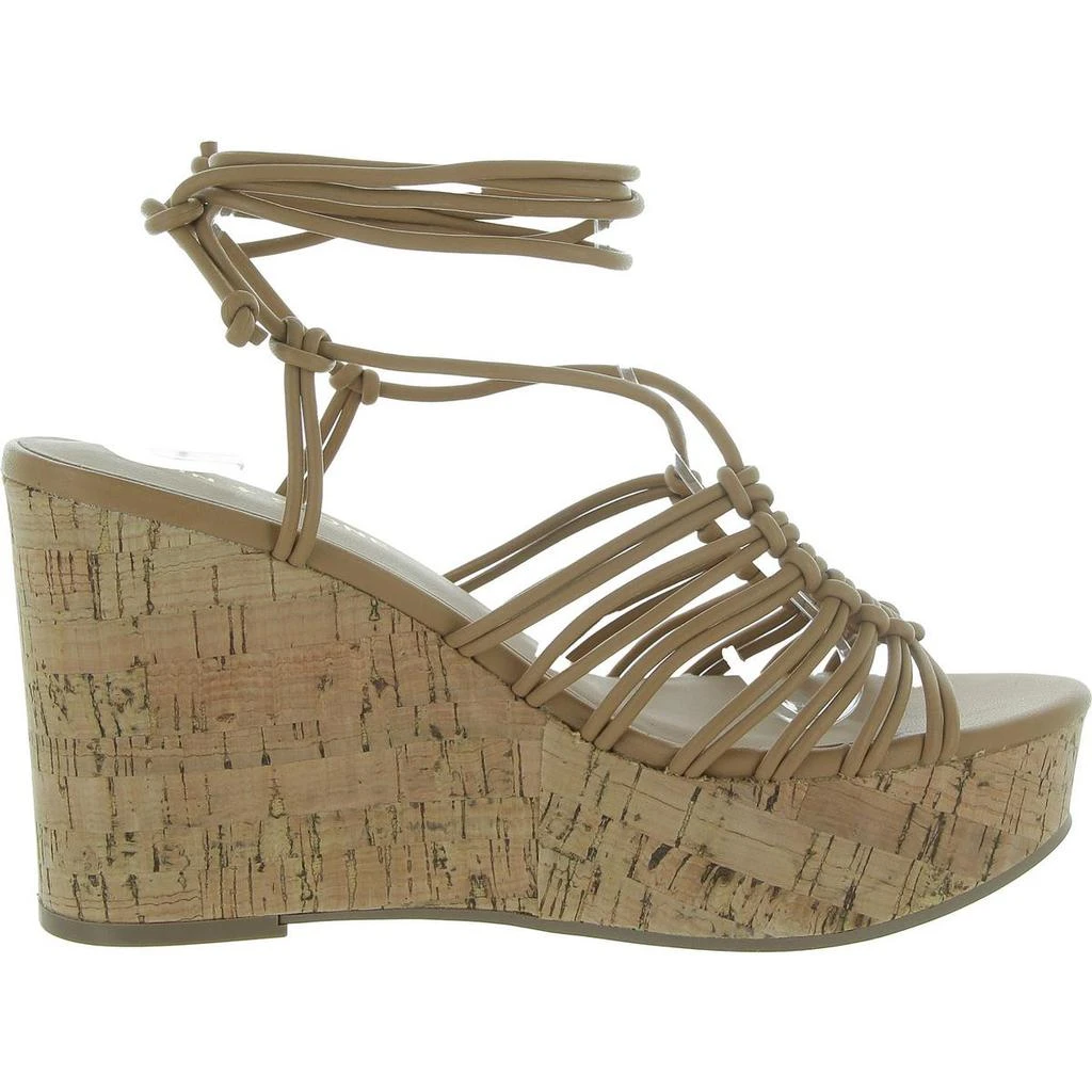 Sun + Stone Tillyyp Womens Faux Leather Heeled Wedge Sandals 2