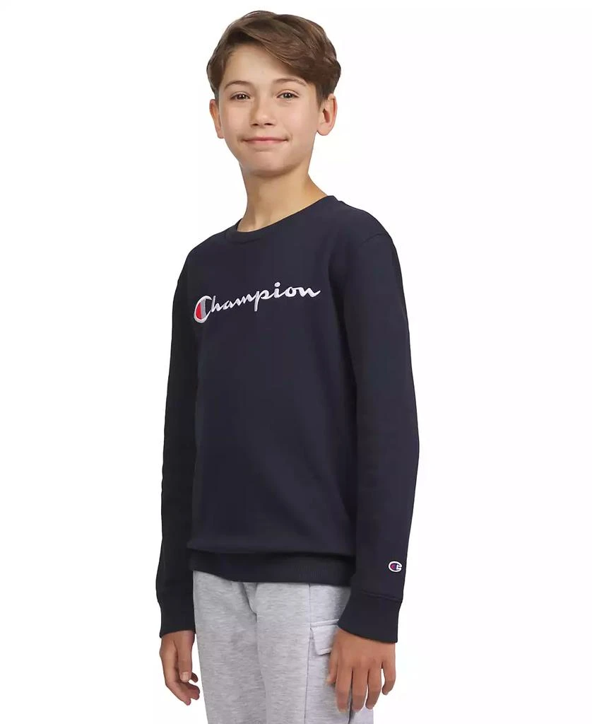 CHAMPION Big Boys Signature Long Sleeve Crewneck Sweatshirt 2