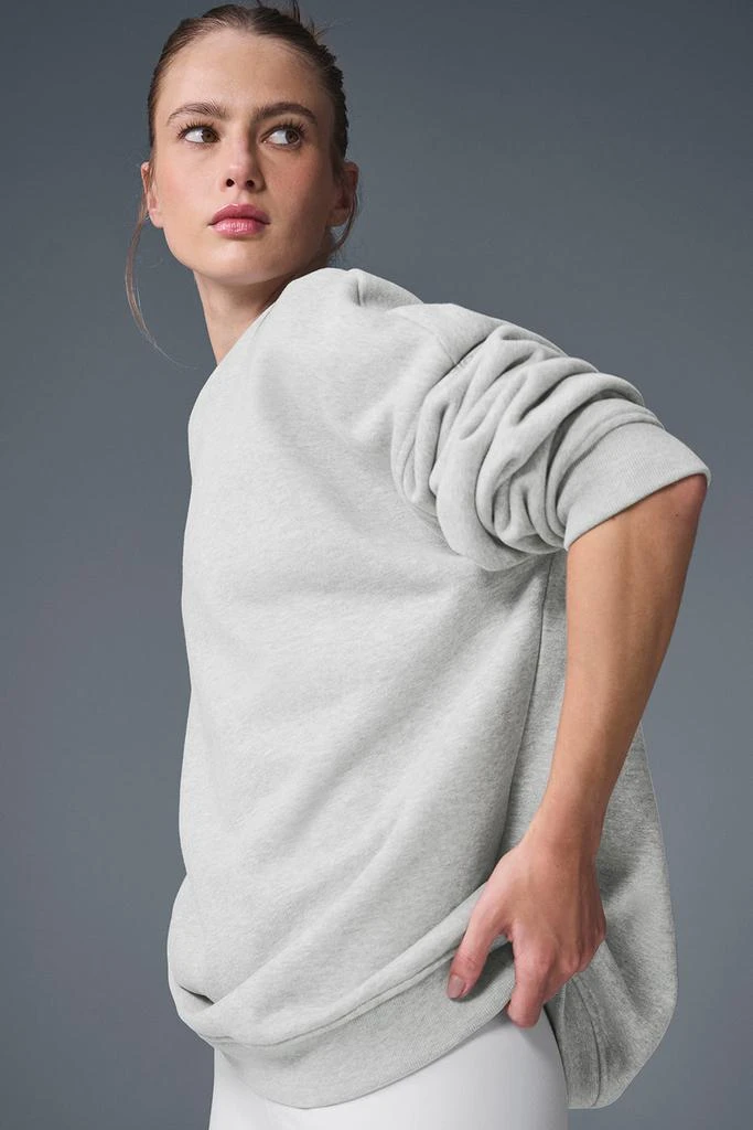 Alo Renown Heavy Weight Crew Neck Pullover - Athletic Heather Grey 3