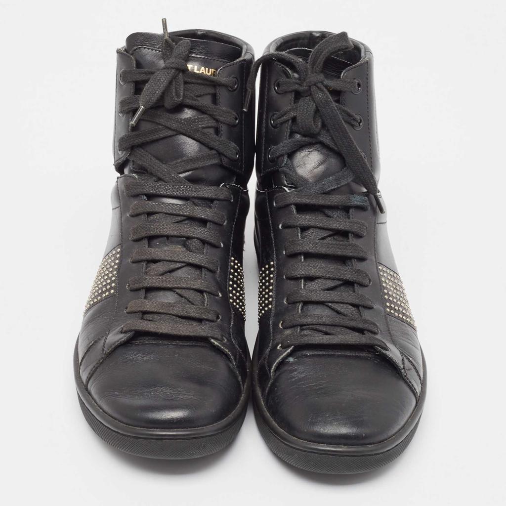 YVES SAINT LAURENT　42 Yves Saint Laurent Yves Saint Laurent Black Leather Studded