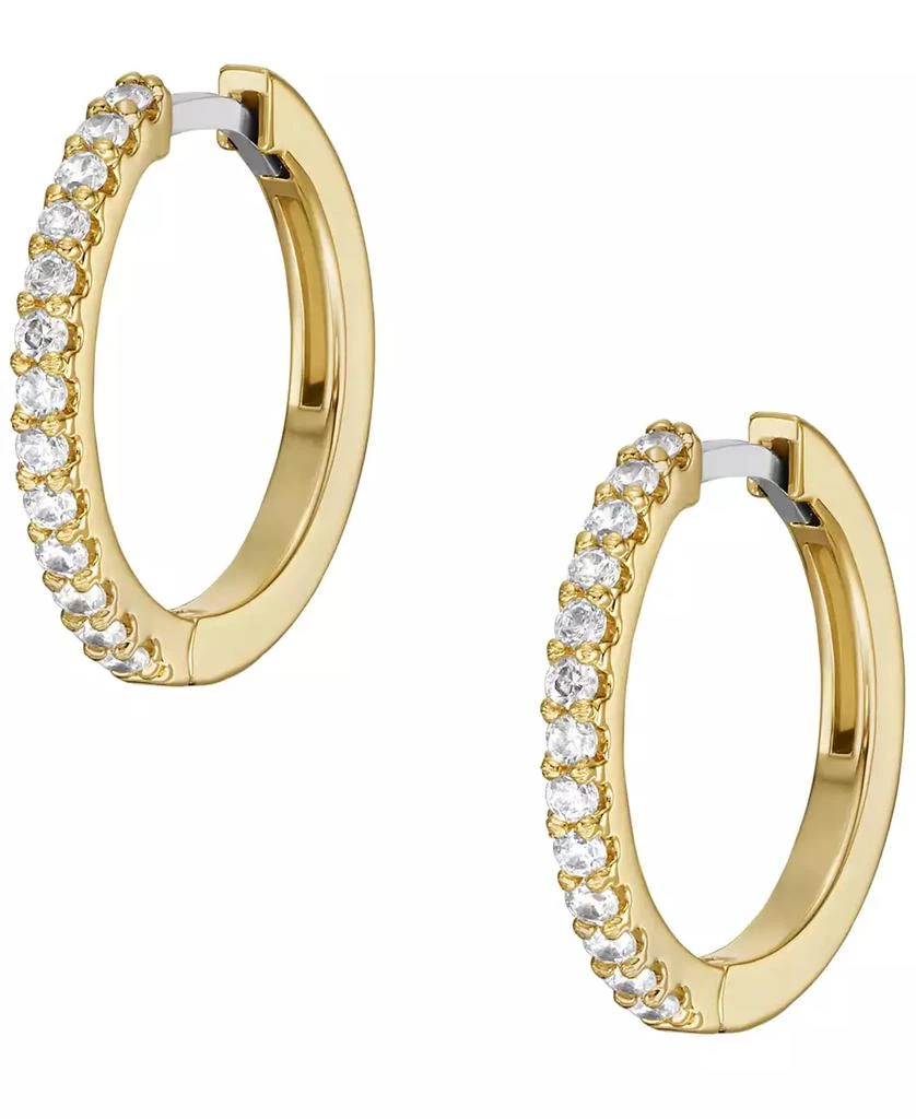 Fossil All Stacked Up Gold-Tone Brass Glitz Hoop Earrings 3