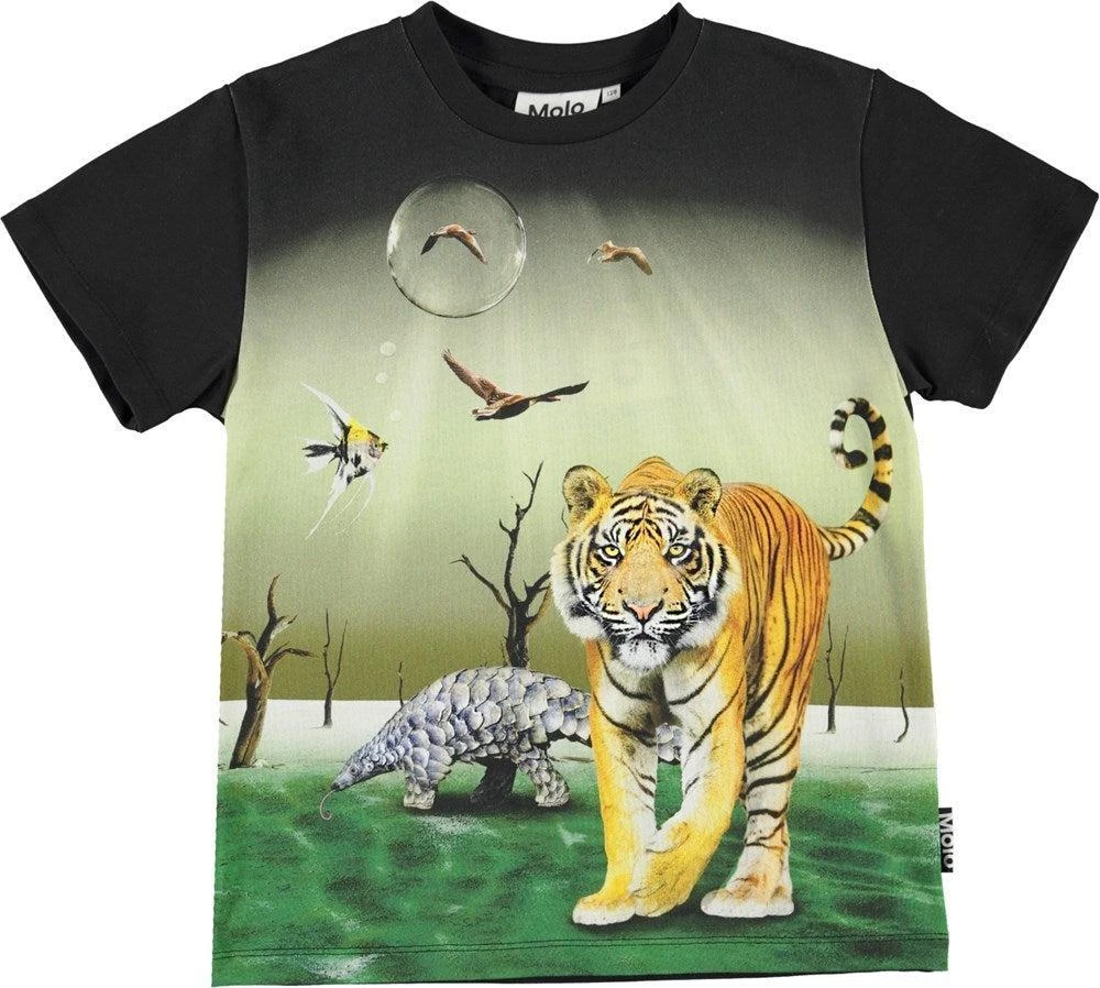 Molo Black Roxo Animal Graphic T-Shirt 1