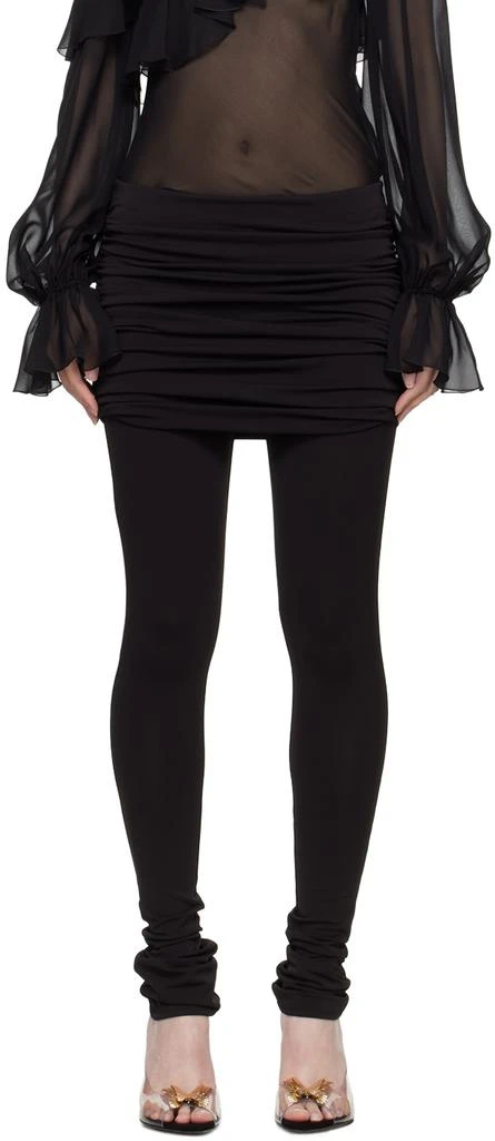 BLUMARINE Black Layered Leggings 1