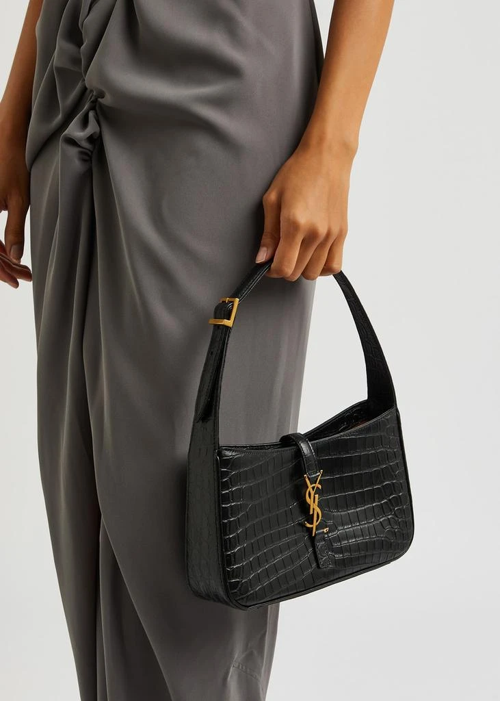 Yves Saint Laurent Le 5 à 7 crocodile-effect leather shoulder bag 5