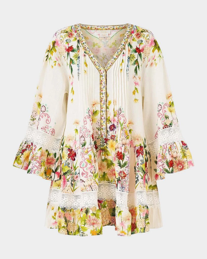 Camilla The Call of Catalonia V-Neck Tiered Mini Dress