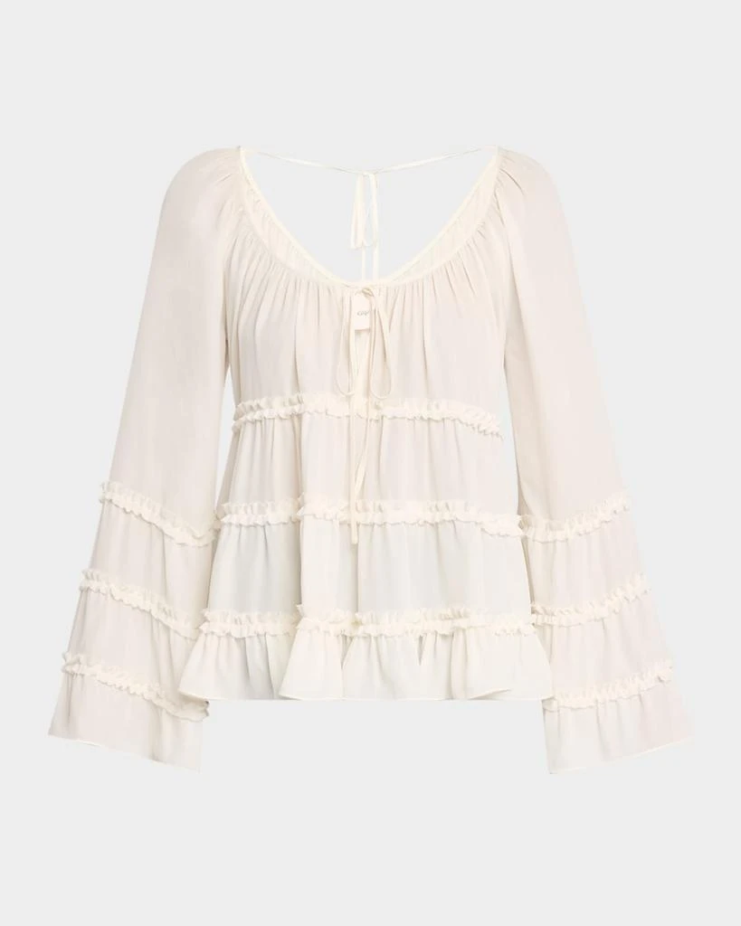 Cinq a Sept Sunnina Long-Sleeve Ruffle Top 1