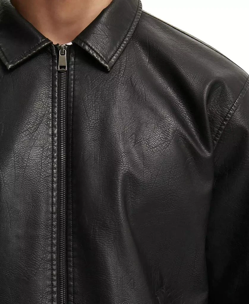 Cotton On Men's Artificial Leather Harrington Jacket 4