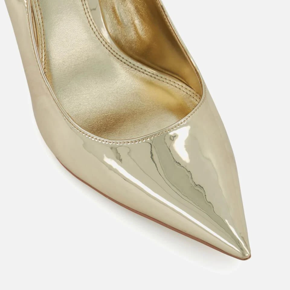 Dune DUNE LONDON WOMEN'S ATTENTION METALLIC PATENT-LEATHER HEELED PUMPS 5